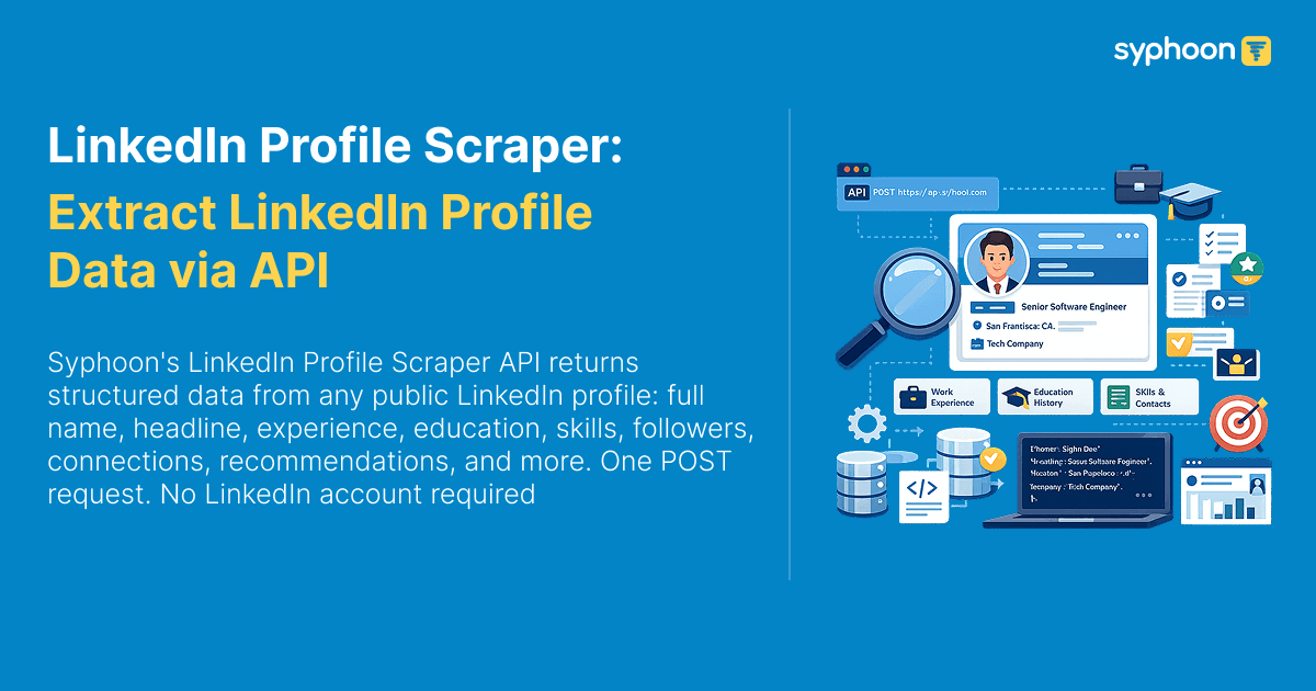 LinkedIn Profile Scraper: Extract LinkedIn Profile Data via API